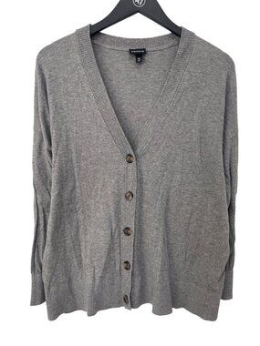 Torrid Cardigan Sweater Size 00 Button Front V Neck Long Sleeve Gray Cozy Knit